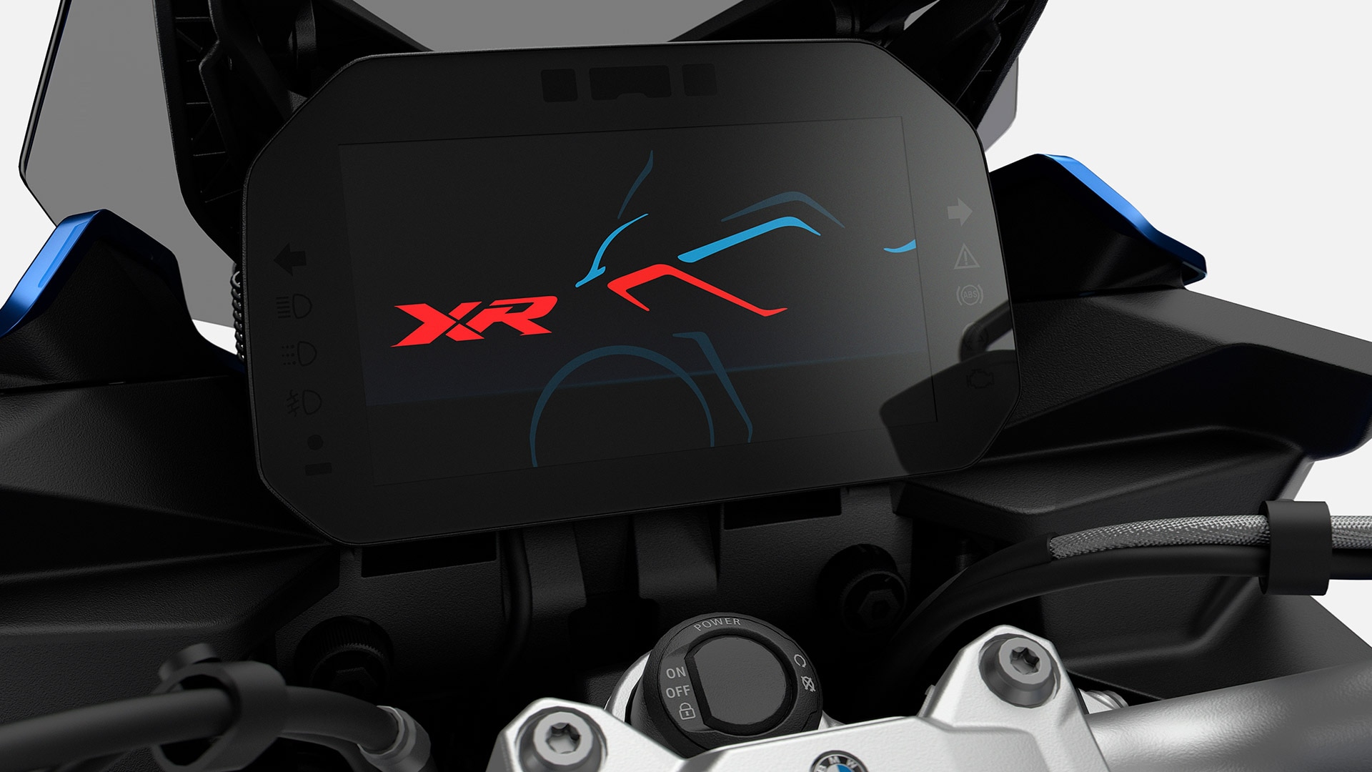 We see the TFT colour display of the BMW F 900 XR.