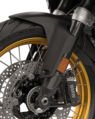 Gold handlebar, gold wheel rims, and milled parts set