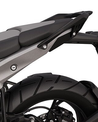 The rear with passenger seat and grab handles of the R 1300 GS from BMW Motorrad